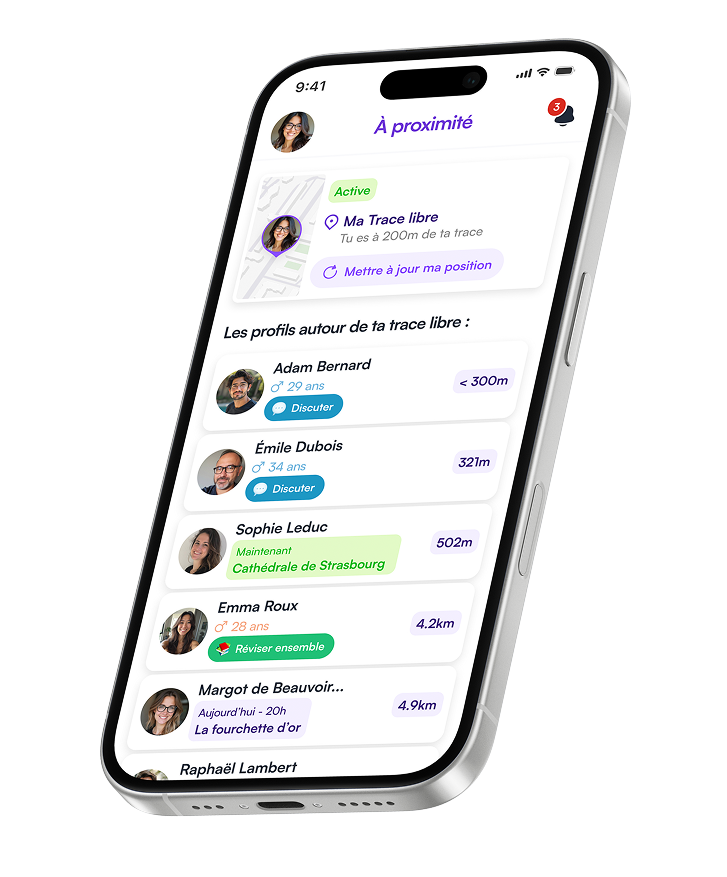 Découvre les personnes autour de toi.
